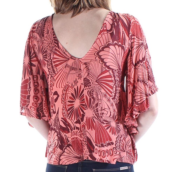 NWT Free People Elbow-length Sleeve Blouse - Picture 3 of 8